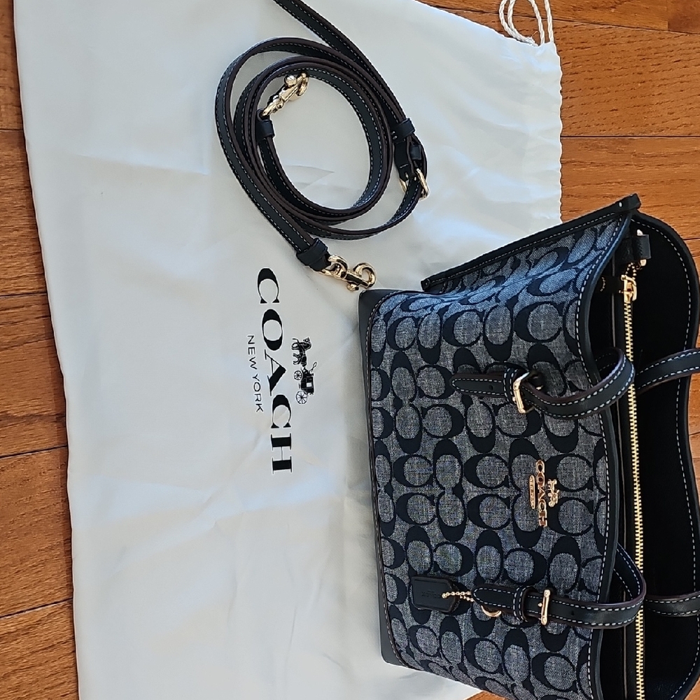 Coach Navy (Denim) Women's Satchel